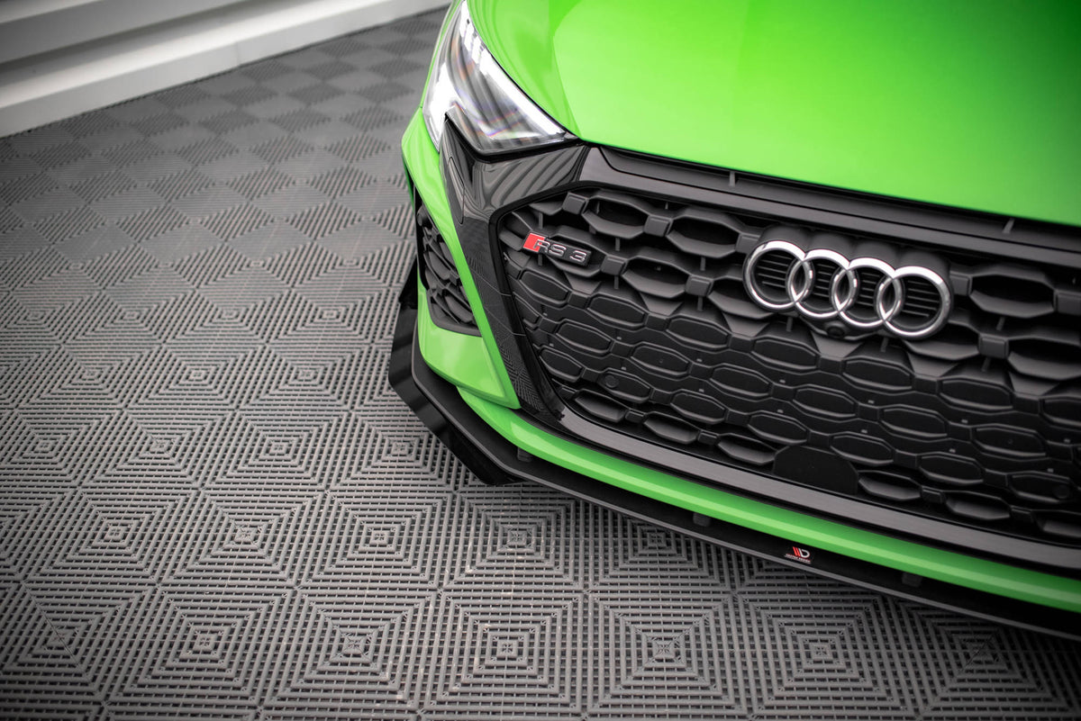 Front Stoßstange Flaps passend für Audi RS3 8Y schwarz Hochglanz – Ansicht 4