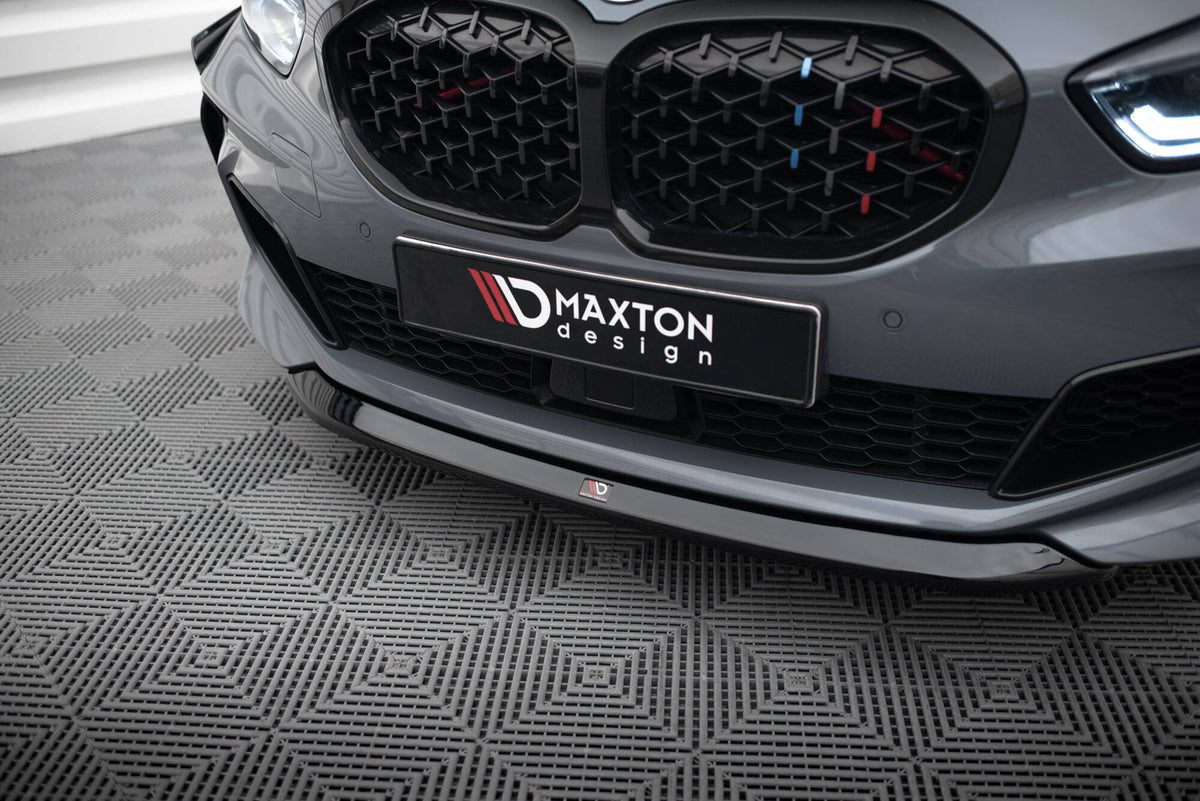 Street+ Spoilerlippe Front Ansatz V.2 passend für BMW 1er M-Paket/ M135i / 128ti F40  schwarz Hochglanz – Ansicht 3