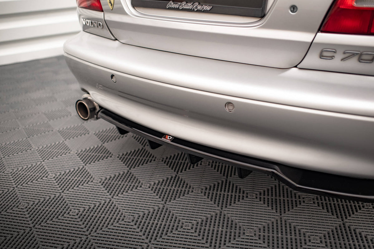 Street+ Mittlerer Diffusor RACE passend für Volvo C70 Mk1 schwarz Hochglanz – Ansicht 3