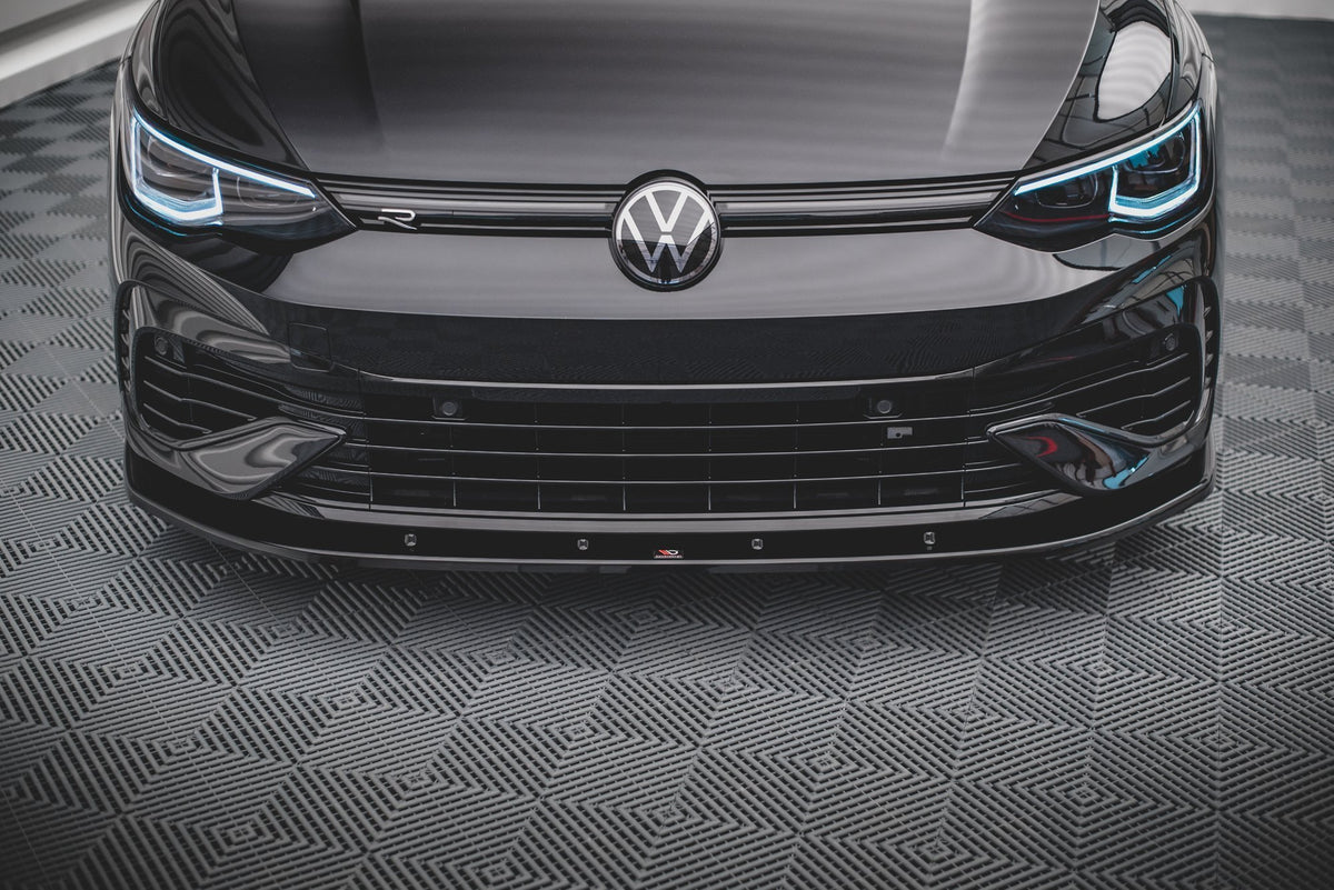 Street+ Spoilerlippe Front Ansatz V.1 passend für VW Golf R Hatchback / Variant  Mk8 schwarz Hochglanz – Ansicht 3