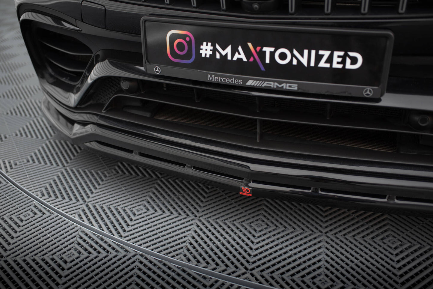 Street+ Spoilerlippe Front Ansatz passend für Mercedes-AMG GLC 63 SUV / Coupe X253 / C253  schwarz Hochglanz – Ansicht 3