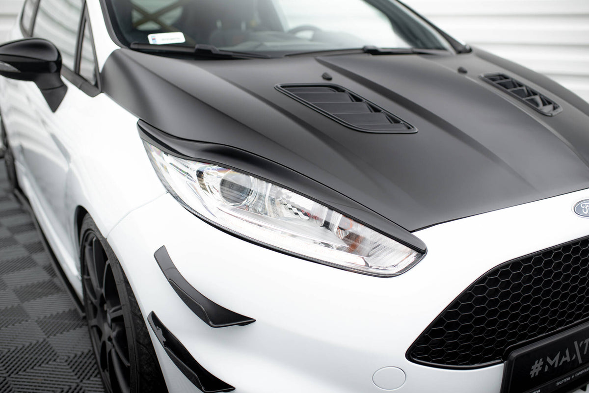 Scheinwerfer Blenden Böser Blick V.1 passend für Ford Fiesta ST / ST-Line / Standard Mk7 FL schwarz Hochglanz – Ansicht 7