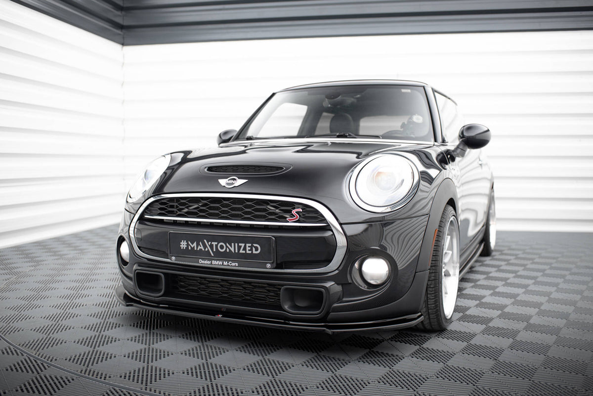 Street+ Spoilerlippe Front Ansatz passend für Mini Cooper S F56 / F56 Facelift  schwarz Hochglanz – Ansicht 3