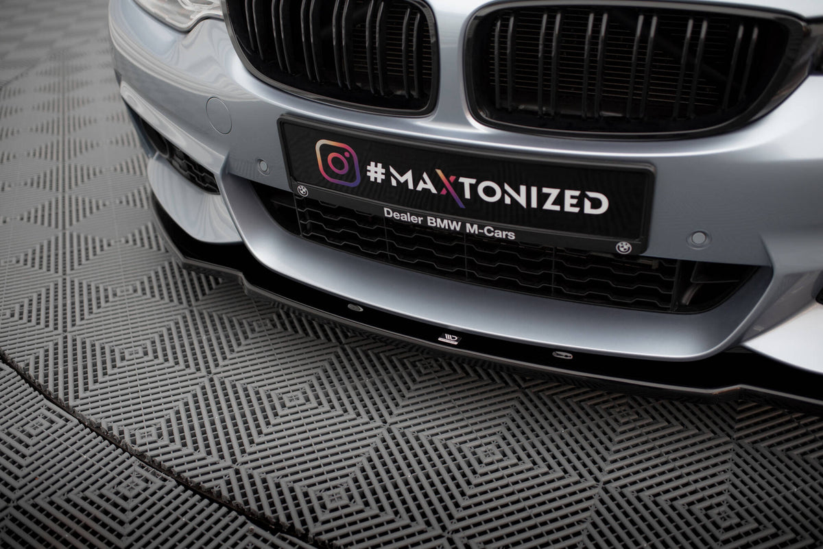 Street+ Spoilerlippe Front Ansatz V.1 passend für BMW 4er Coupe / Gran Coupe / Cabrio M-Paket F32 / F36 / F33 schwarz Hochglanz – Ansicht 3