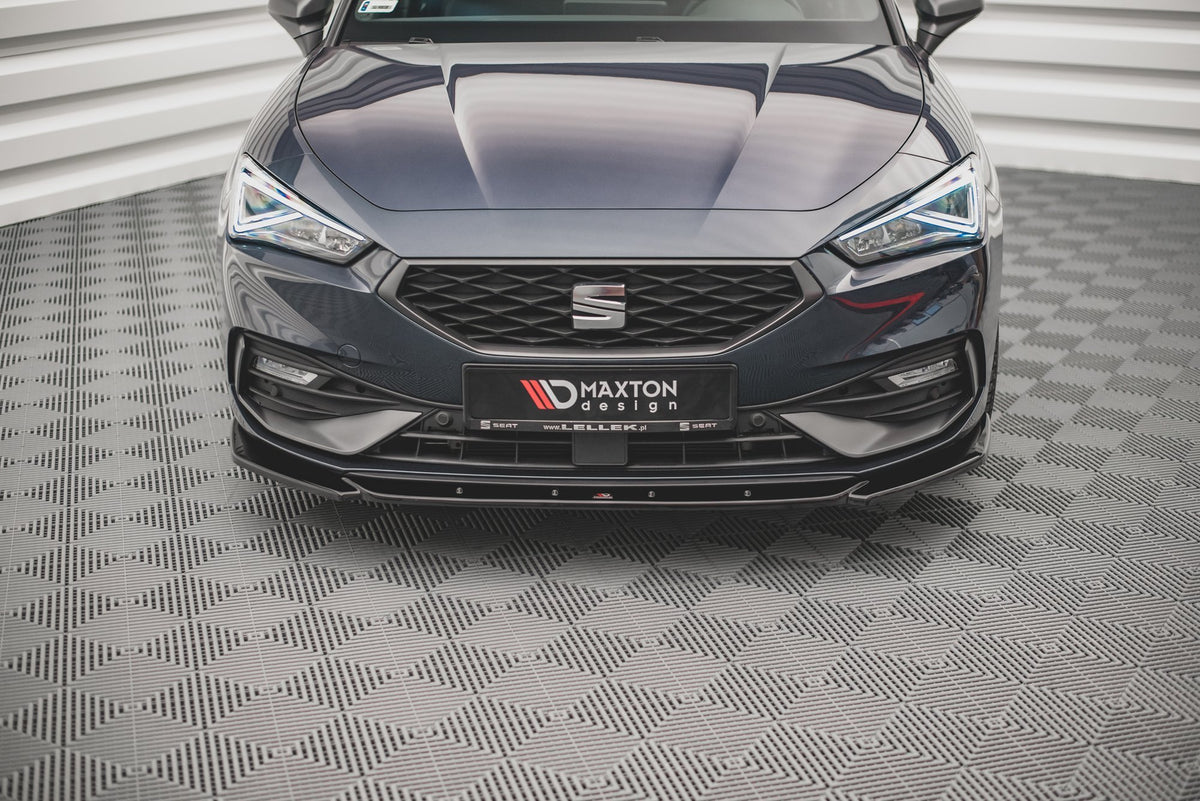 Street+ Spoilerlippe Front Ansatz V.2 passend für Seat Leon FR Mk4 schwarz Hochglanz – Ansicht 3