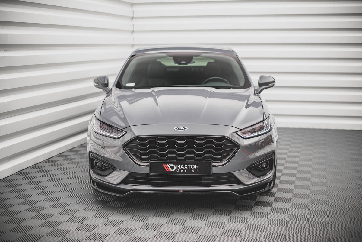 Street+ Spoilerlippe Front Ansatz V.1 passend für Ford Mondeo ST-Line Mk5 Facelift schwarz Hochglanz – Ansicht 3