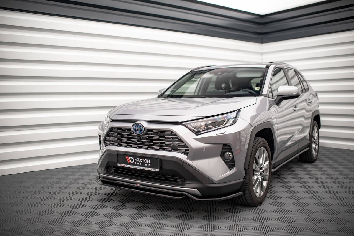 Street+ Spoilerlippe Front Ansatz passend für Toyota RAV4 Mk5 schwarz Hochglanz – Ansicht 3