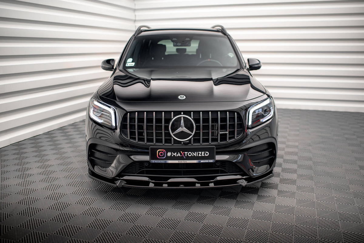 Street+ Spoilerlippe Front Ansatz V.1 passend für Mercedes-AMG GLB 35 / AMG-Line X247 schwarz Hochglanz – Ansicht 1