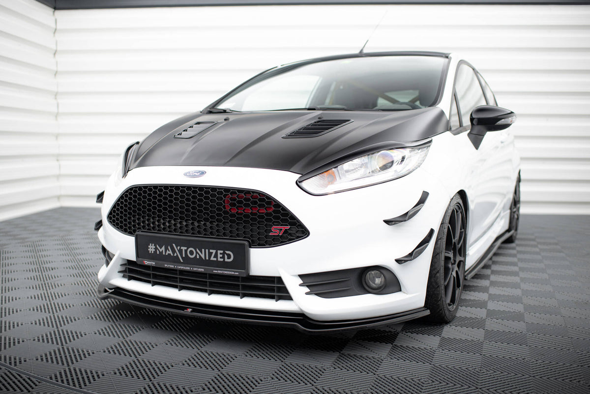 Street+ Spoilerlippe Front Ansatz V.3 passend für Ford Fiesta ST Mk7 FL schwarz Hochglanz – Ansicht 3