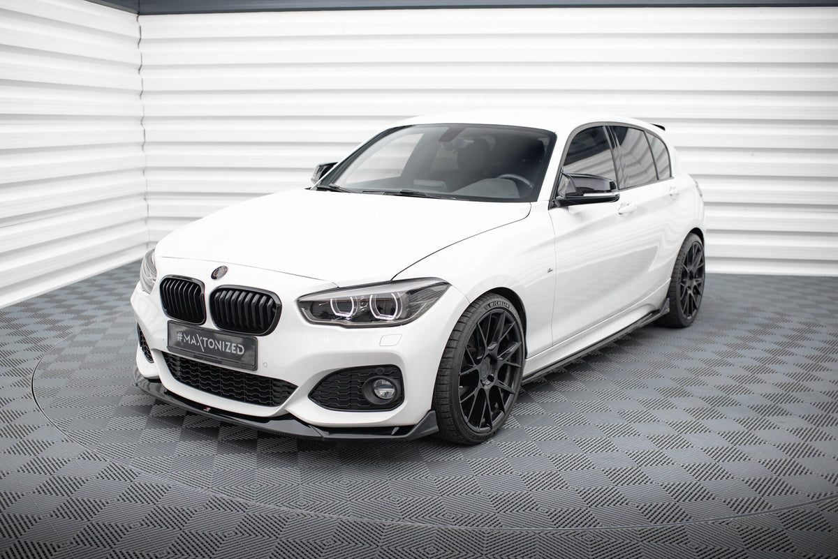 Street+ Spoilerlippe Front Ansatz V.4 passend für CSL Look BMW 1er M-Paket / M140i F20 Facelift schwarz Hochglanz – Ansicht 5
