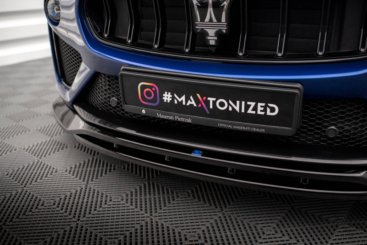 Street+ Spoilerlippe Front Ansatz passend für Maserati Levante GTS / Trofeo Mk1 schwarz Hochglanz – Ansicht 4