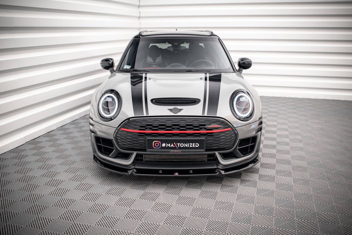 Street+ Spoilerlippe Front Ansatz V.4 passend für Mini Cooper Clubman John Cooper Works F54 Facelift schwarz Hochglanz – Ansicht 1