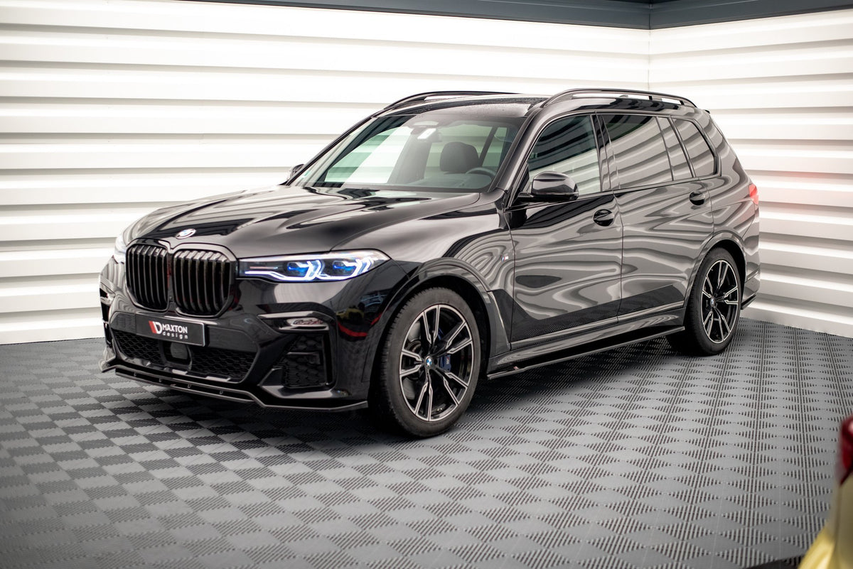 Street+ Seitenschweller Leisten passend für BMW X7 M-Paket G07 schwarz Hochglanz – Ansicht 1