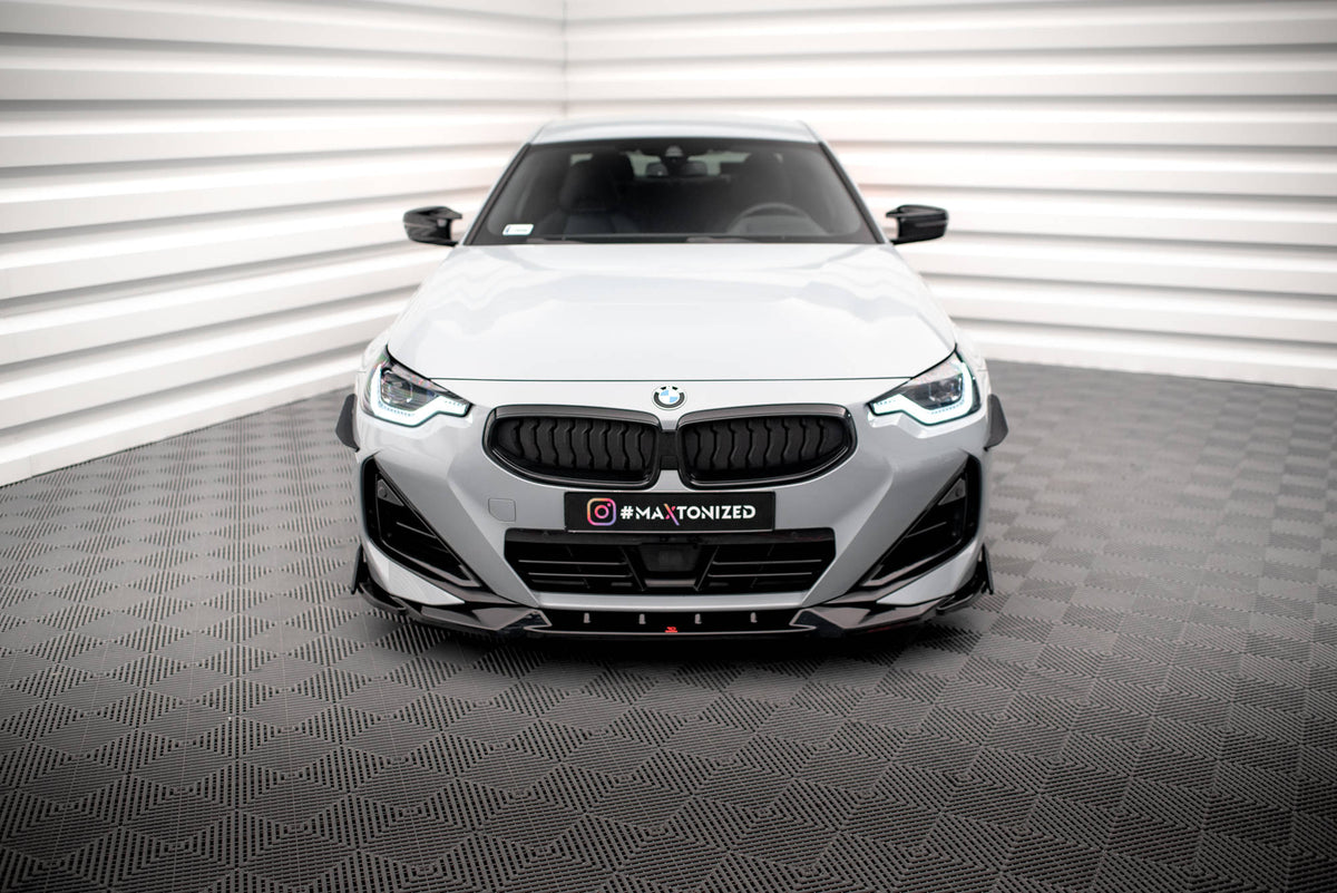 Street+ Spoilerlippe Front Ansatz V.2 + Flaps passend für BMW 2 Coupe M-Paket / M240i G42 – Ansicht 1