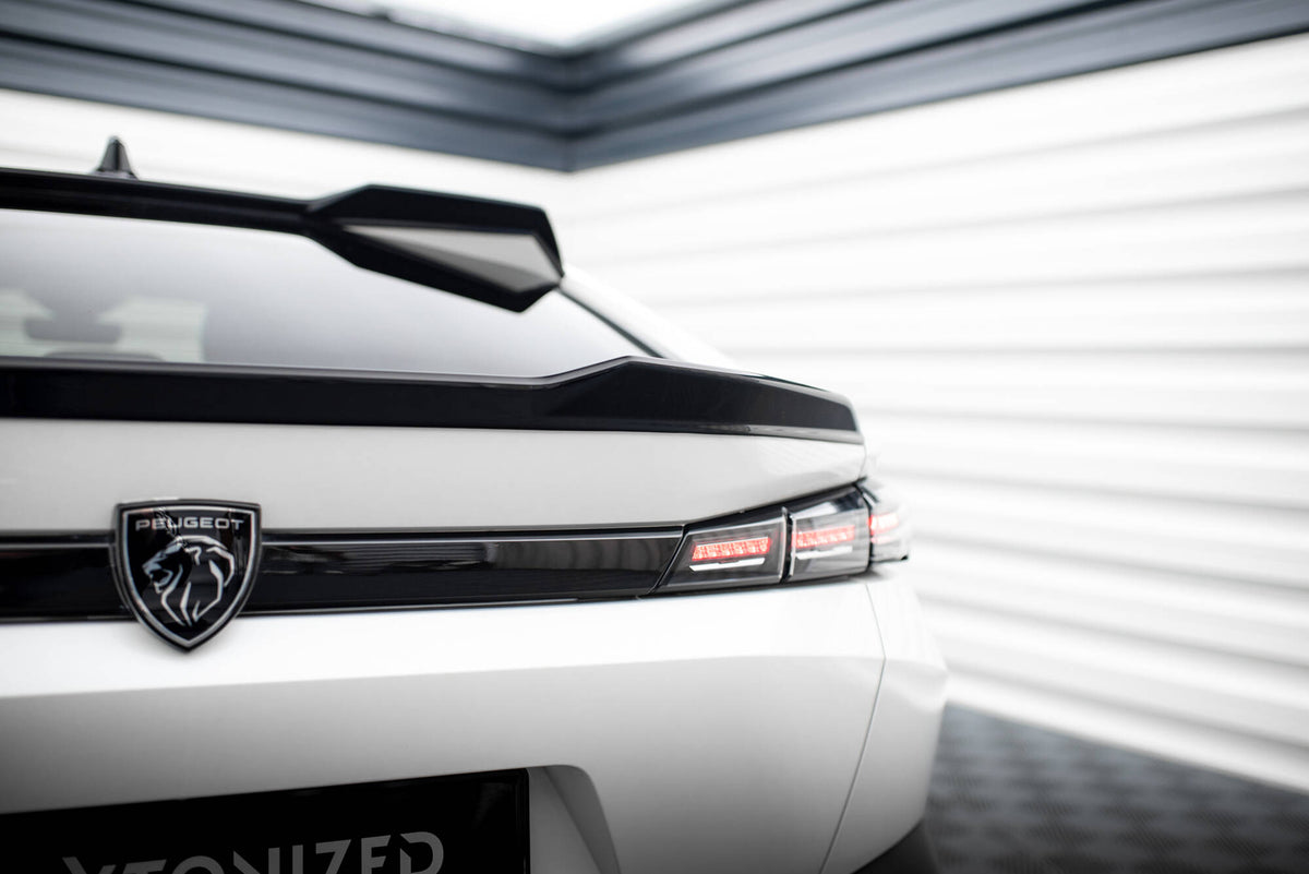 Niedriger Heckspoiler Lippe 3D Peugeot 408 Mk1 schwarz Hochglanz – Ansicht 4