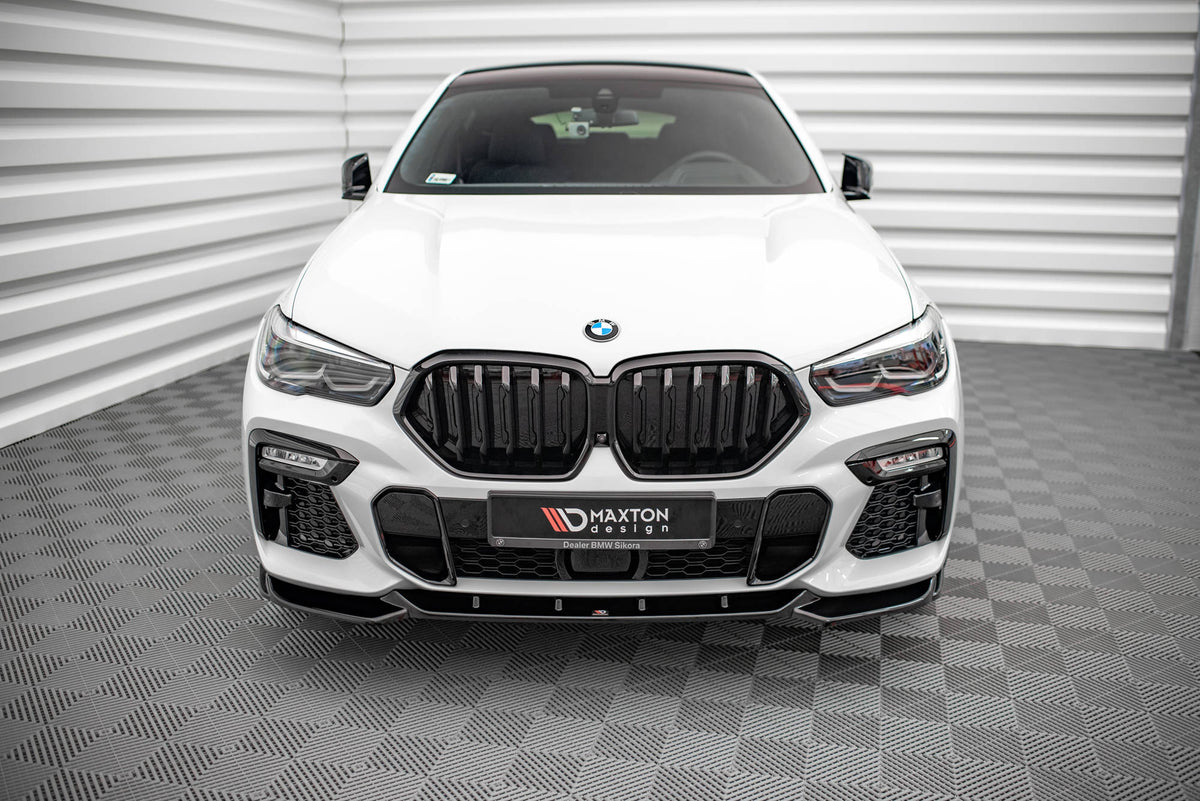 Street+ Spoilerlippe Front Ansatz V.1 passend für BMW X6 M-Paket G06 schwarz Hochglanz – Ansicht 1