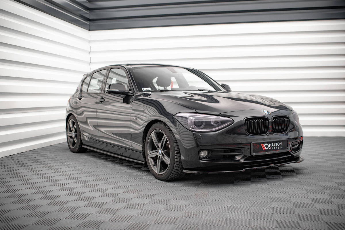 Street+ Seitenschweller Leisten passend für BMW 1er F20 schwarz Hochglanz – Ansicht 1
