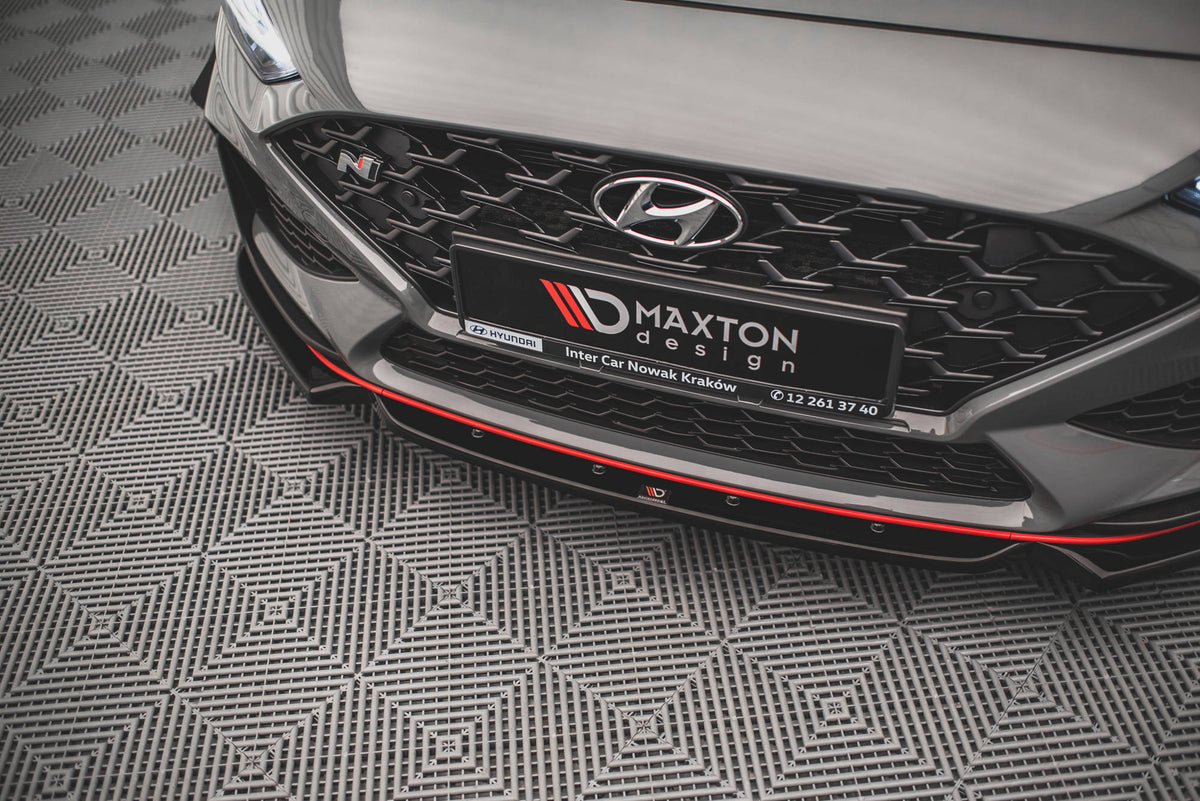 Street+ Spoilerlippe Front Ansatz V.1 + Flaps passend für Hyundai I30 N / I30 N-Line Hatchback/Fastback Mk3 Facelift – Ansicht 3