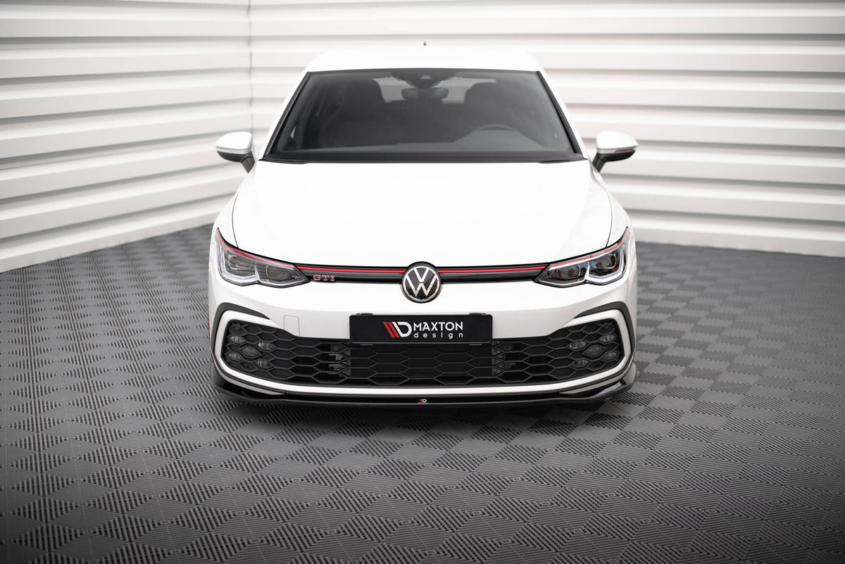 Street+ Spoilerlippe Front Ansatz V.7 passend für VW Golf GTI / GTE / GTD / R-Line Mk8 schwarz Hochglanz – Ansicht 1