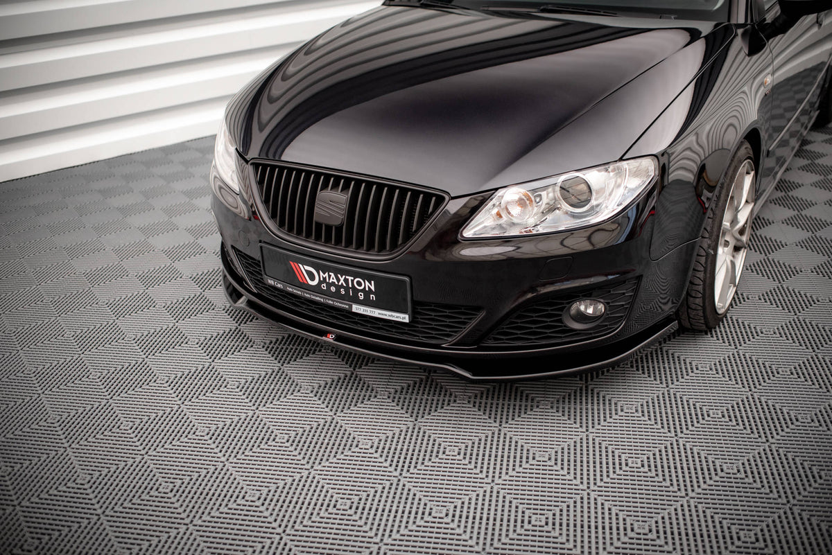 Street+ Spoilerlippe Front Ansatz V.2 passend für Seat Exeo schwarz Hochglanz – Ansicht 4