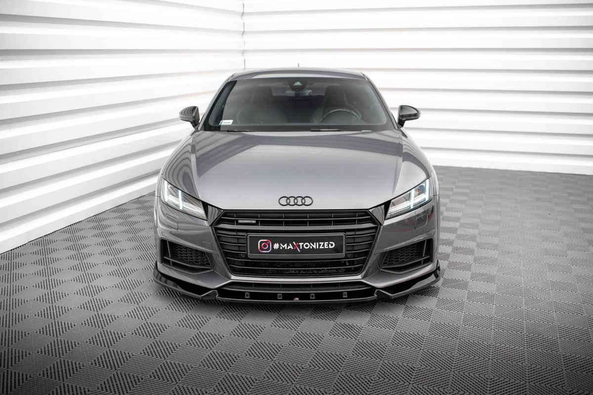 Street+ Spoilerlippe Front Ansatz V.2 passend für Audi TT S / S-Line 8S schwarz Hochglanz – Ansicht 1