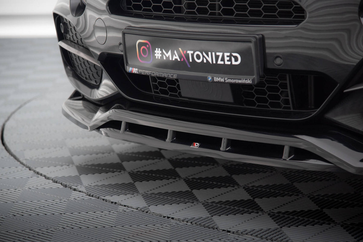 Street+ Spoilerlippe Front Ansatz V.3 passend für BMW X5 M-Paket F15 schwarz Hochglanz – Ansicht 3