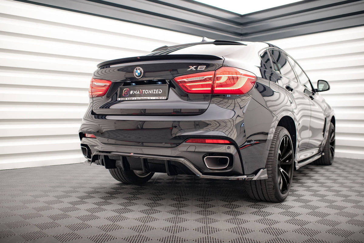 Street+ Mittlerer Diffusor RACE passend für BMW X6 M-Paket F16 schwarz Hochglanz – Ansicht 5