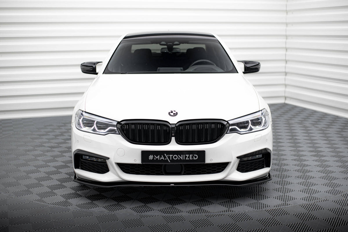 Street+ Spoilerlippe Front Ansatz V.2 passend für BMW 5er M-Paket / M550d / M550i G30/ G31 M-Paket schwarz Hochglanz – Ansicht 1