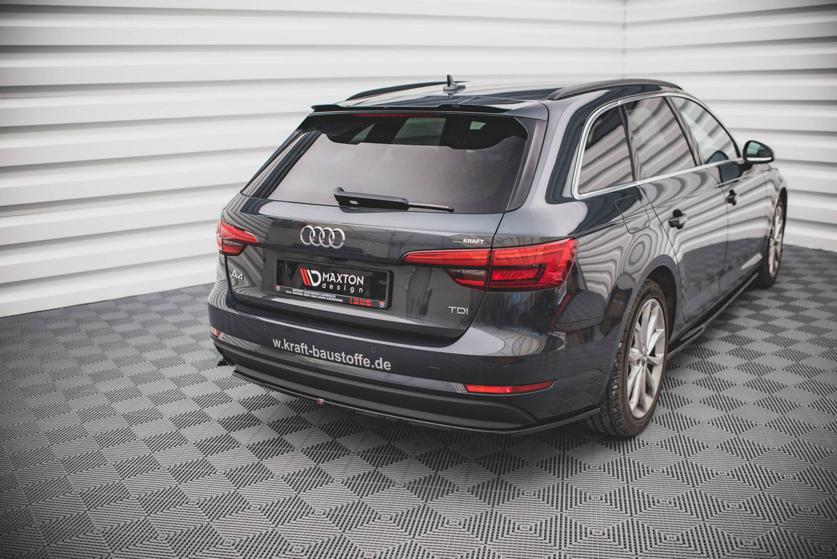 Heck Ansatz Flaps Diffusor passend für Audi A4 B9 schwarz Hochglanz – Ansicht 3