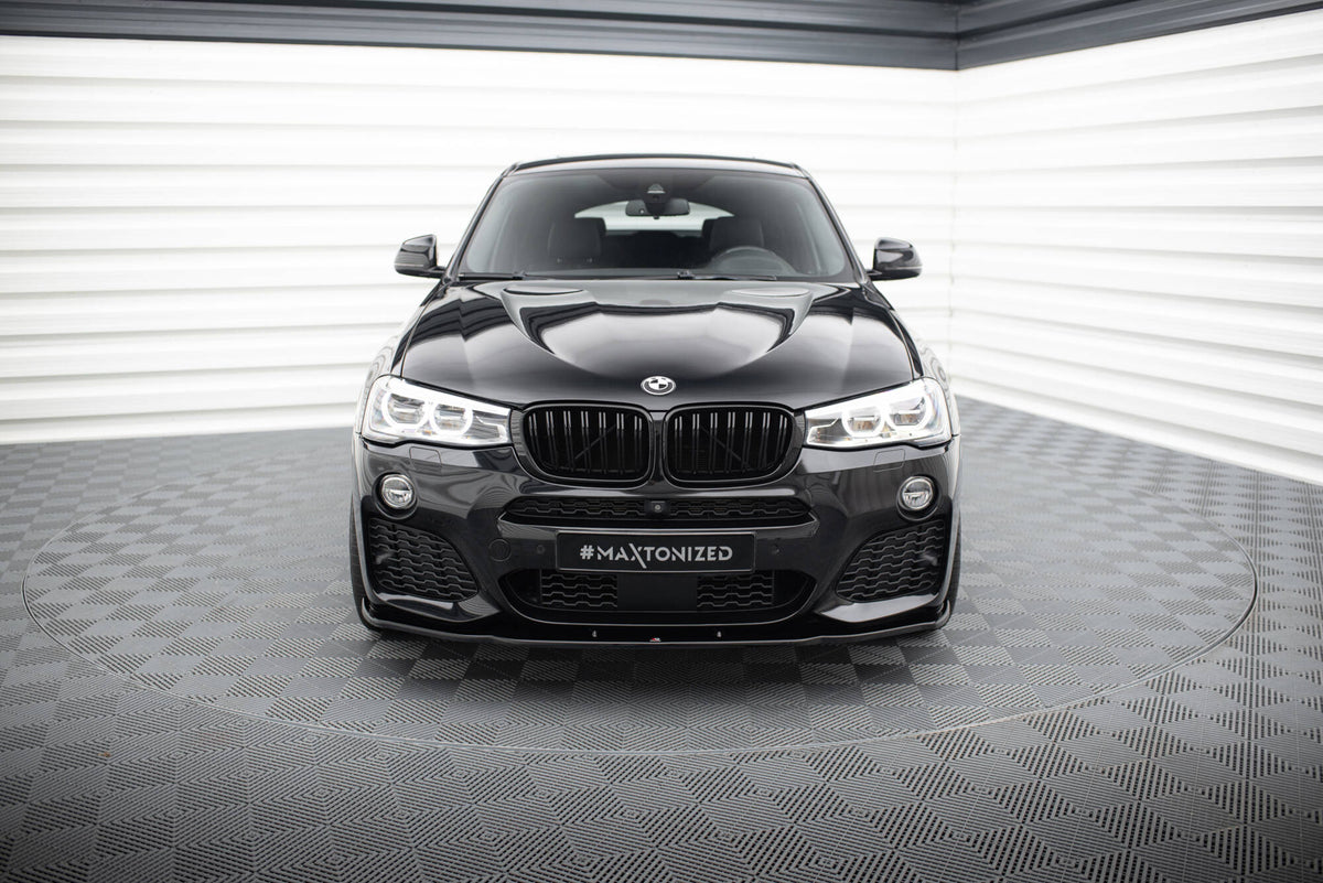 Street+ Spoilerlippe Front Ansatz passend für BMW X4 M Paket schwarz Hochglanz – Ansicht 1