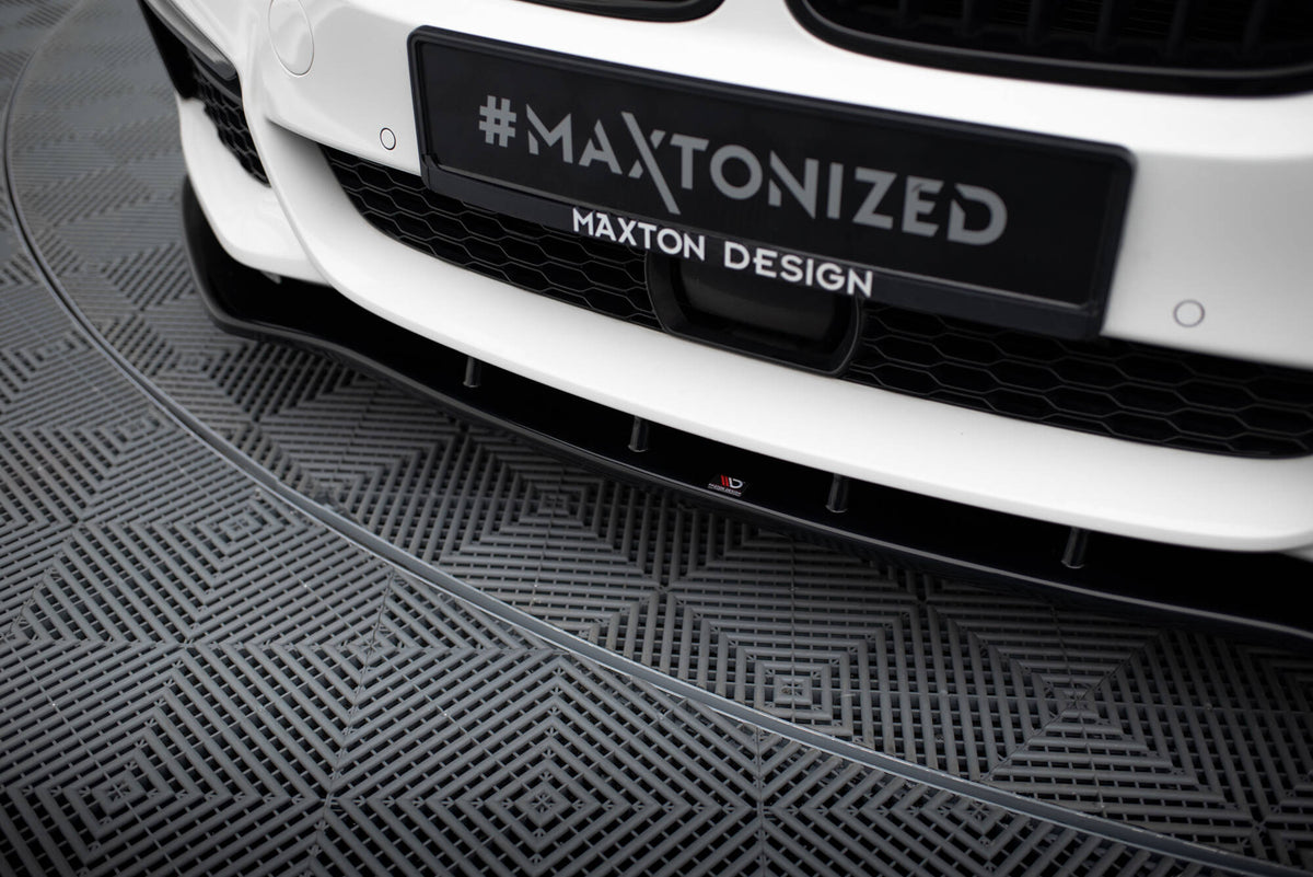 Street+ Spoilerlippe Front Ansatz V.1 passend für BMW 5er M-Paket / M550d / M550i G30/ G31 M-Paket schwarz Hochglanz – Ansicht 4