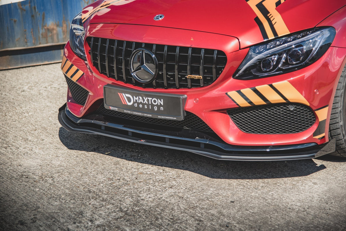 Street Pro Street+ Spoilerlippe Front Ansatz passend für + Flaps passend für Mercedes-AMG C43 / AMG-Line Coupe C205 schwarz Hochglanz – Ansicht 5