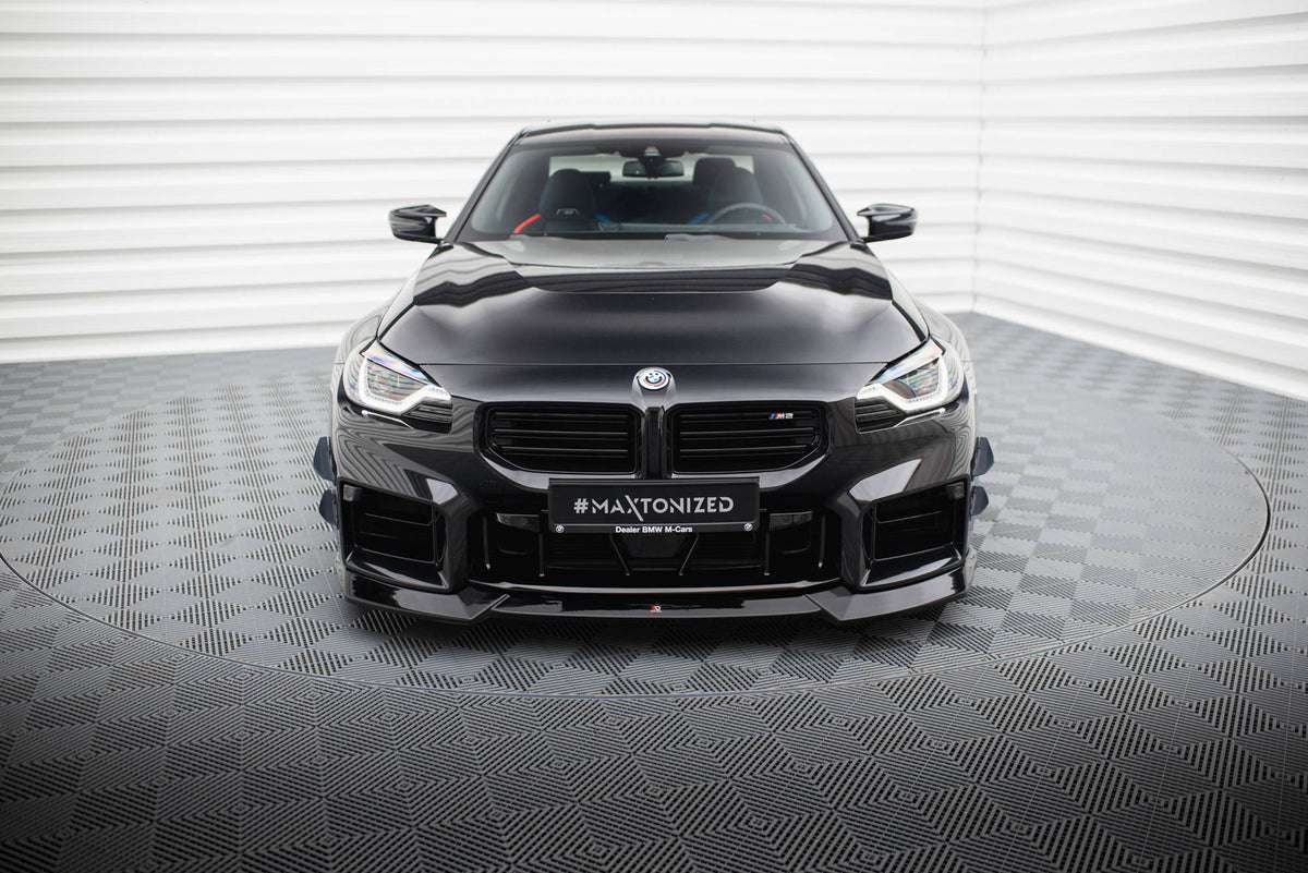 Street+ Spoilerlippe Front Ansatz V.2 passend für BMW M2 G87 schwarz Hochglanz – Ansicht 1
