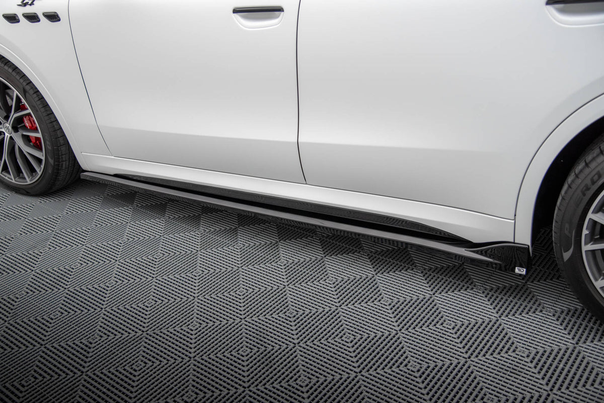 Street+ Seitenschweller Leisten passend für Maserati Grecale GT / Modena Mk1 schwarz Hochglanz – Ansicht 4