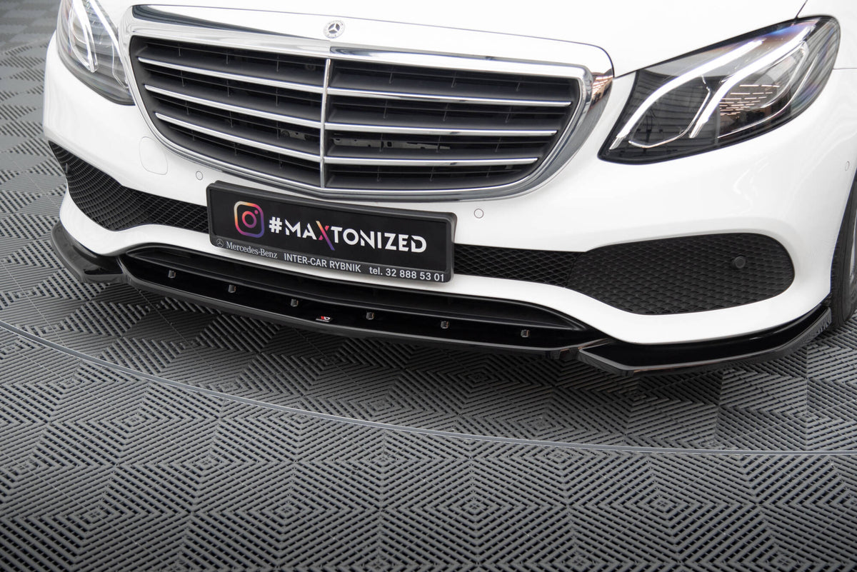 Street+ Spoilerlippe Front Ansatz passend für Mercedes-Benz E W213 schwarz Hochglanz – Ansicht 6