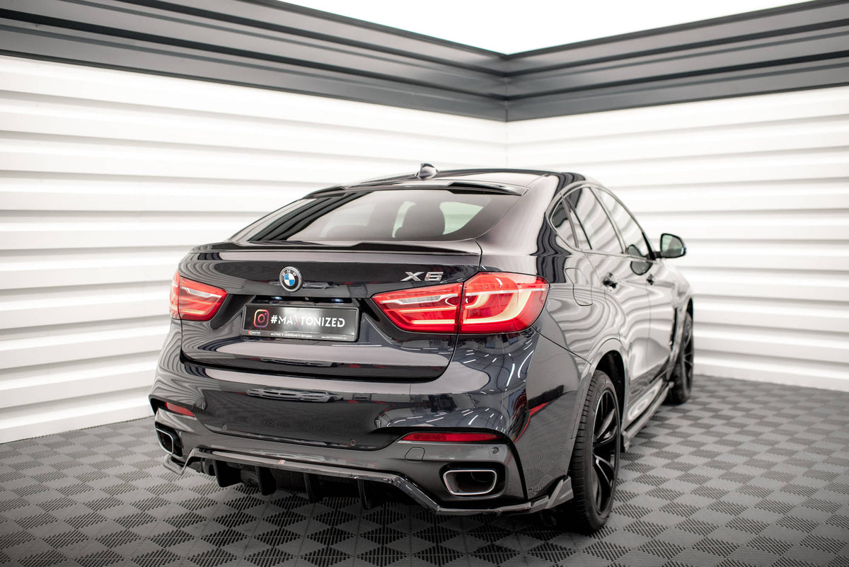 Heckspoiler Lippe 3D V.1 BMW X6 F16 M-Paket / X6 M F86 schwarz Hochglanz – Ansicht 1