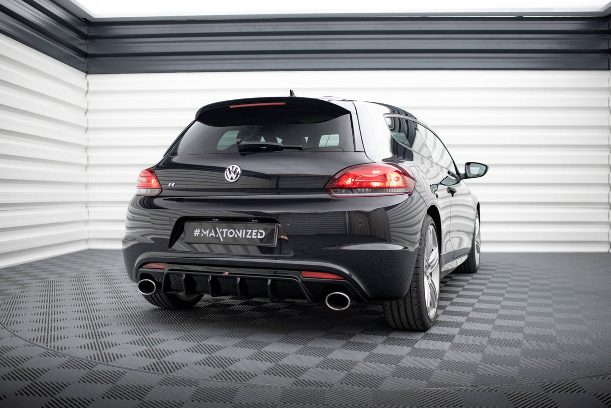Diffusor Heck Ansatz V.2 passend für VW Scirocco R Mk3 schwarz Hochglanz – Ansicht 1