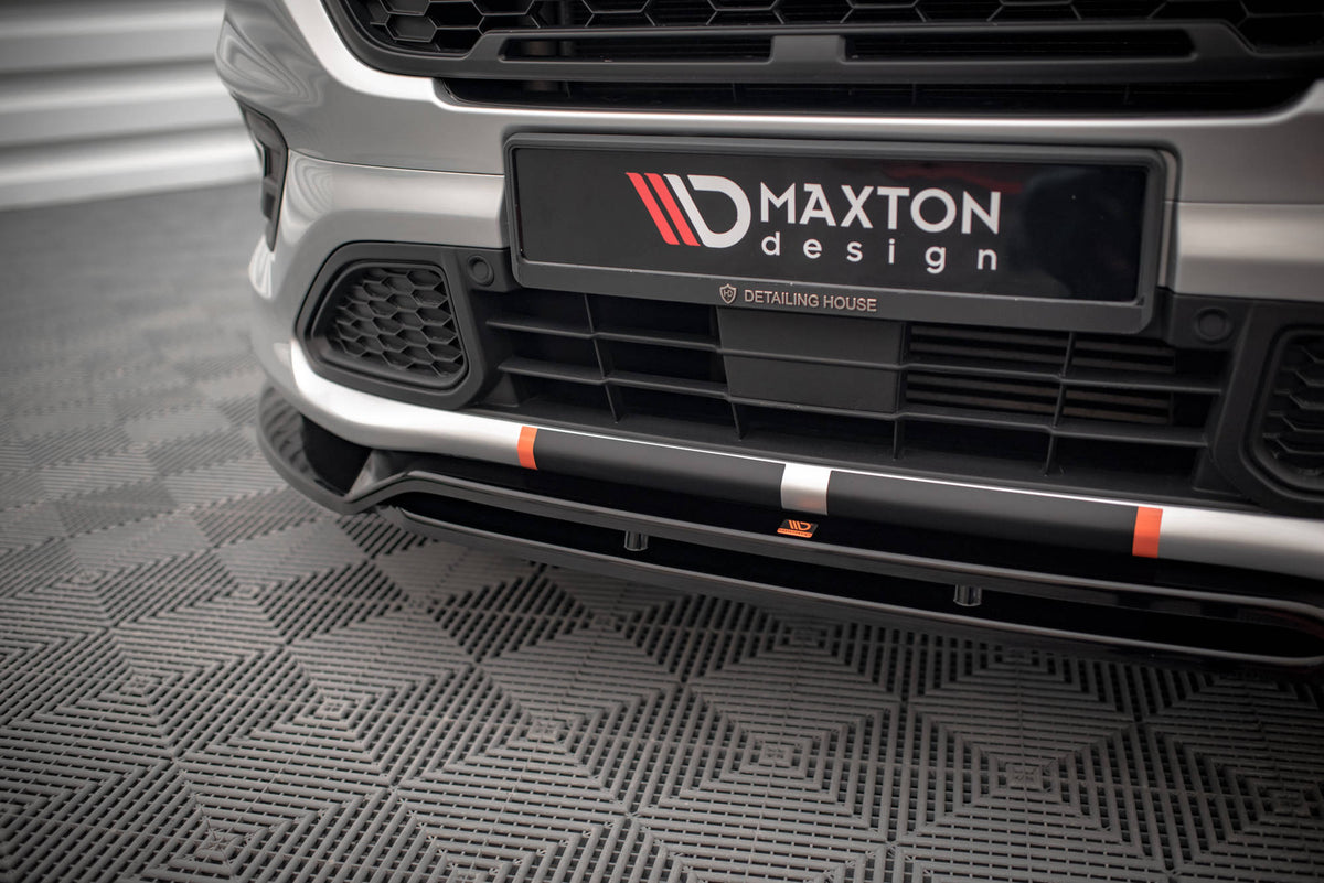 Street+ Spoilerlippe Front Ansatz passend für Ford Transit Custom ST-Line Mk1 Facelift schwarz Hochglanz – Ansicht 3