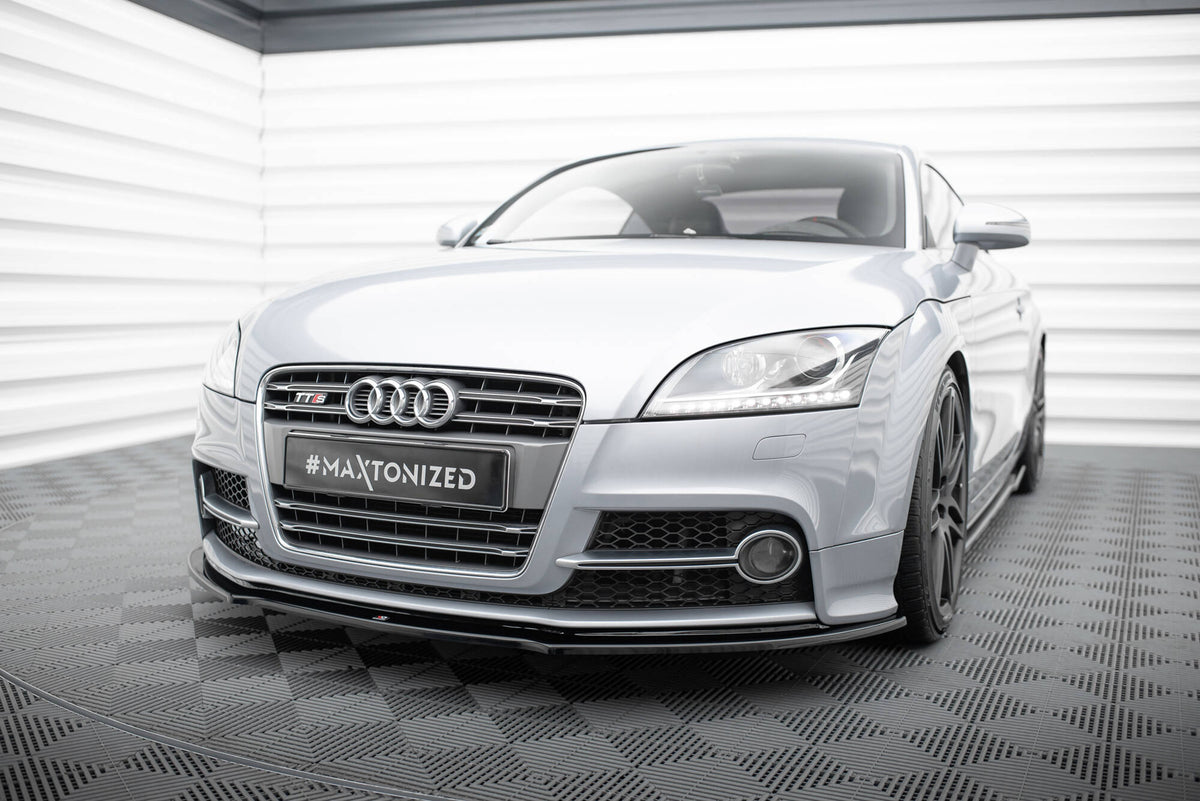 Street+ Spoilerlippe Front Ansatz V.1 passend für Audi TT S / TT S-Line 8J Facelift schwarz Hochglanz – Ansicht 3