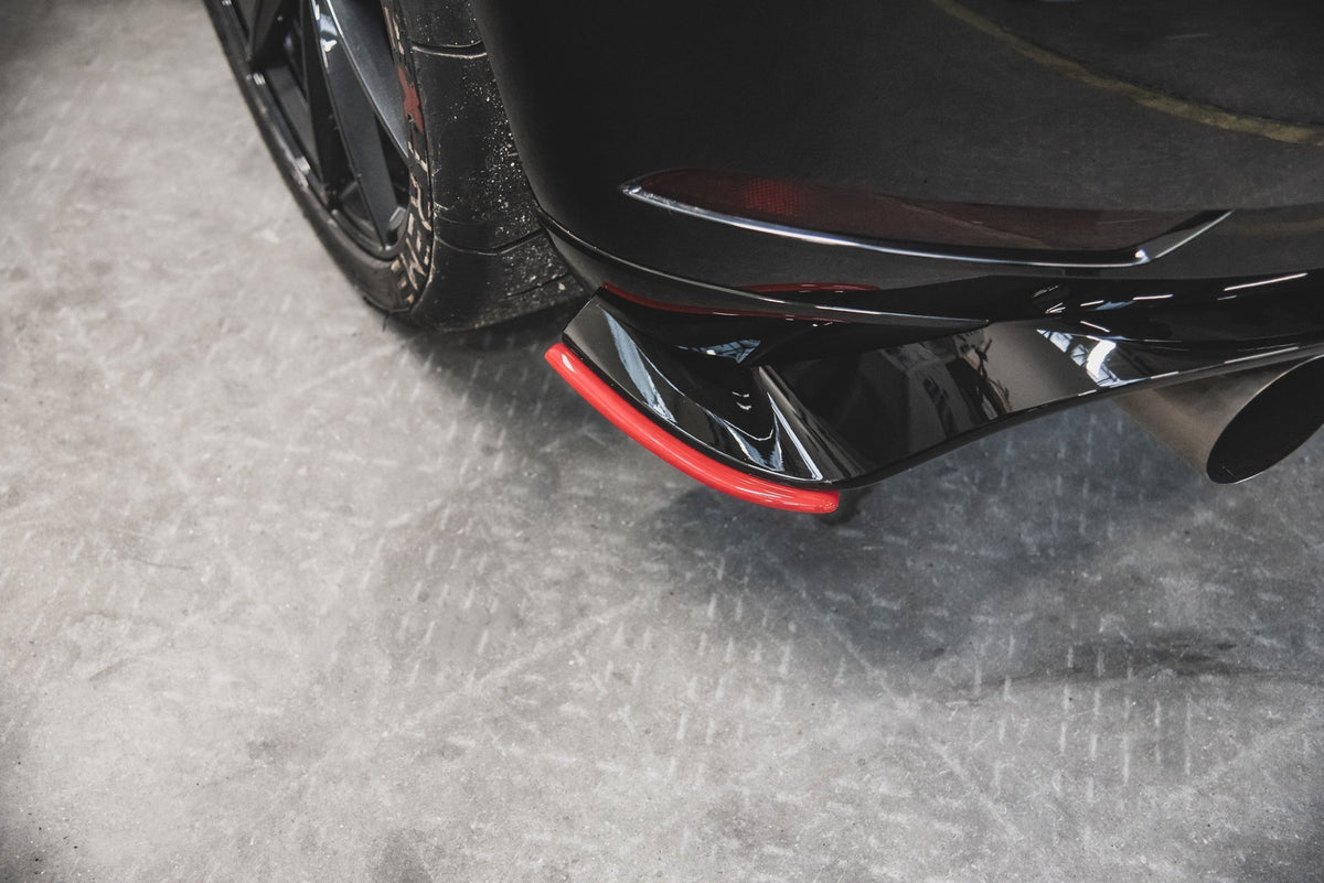 Heck Ansatz Flaps Diffusor passend für VW Golf 7 GTI TCR schwarz Hochglanz – Ansicht 5