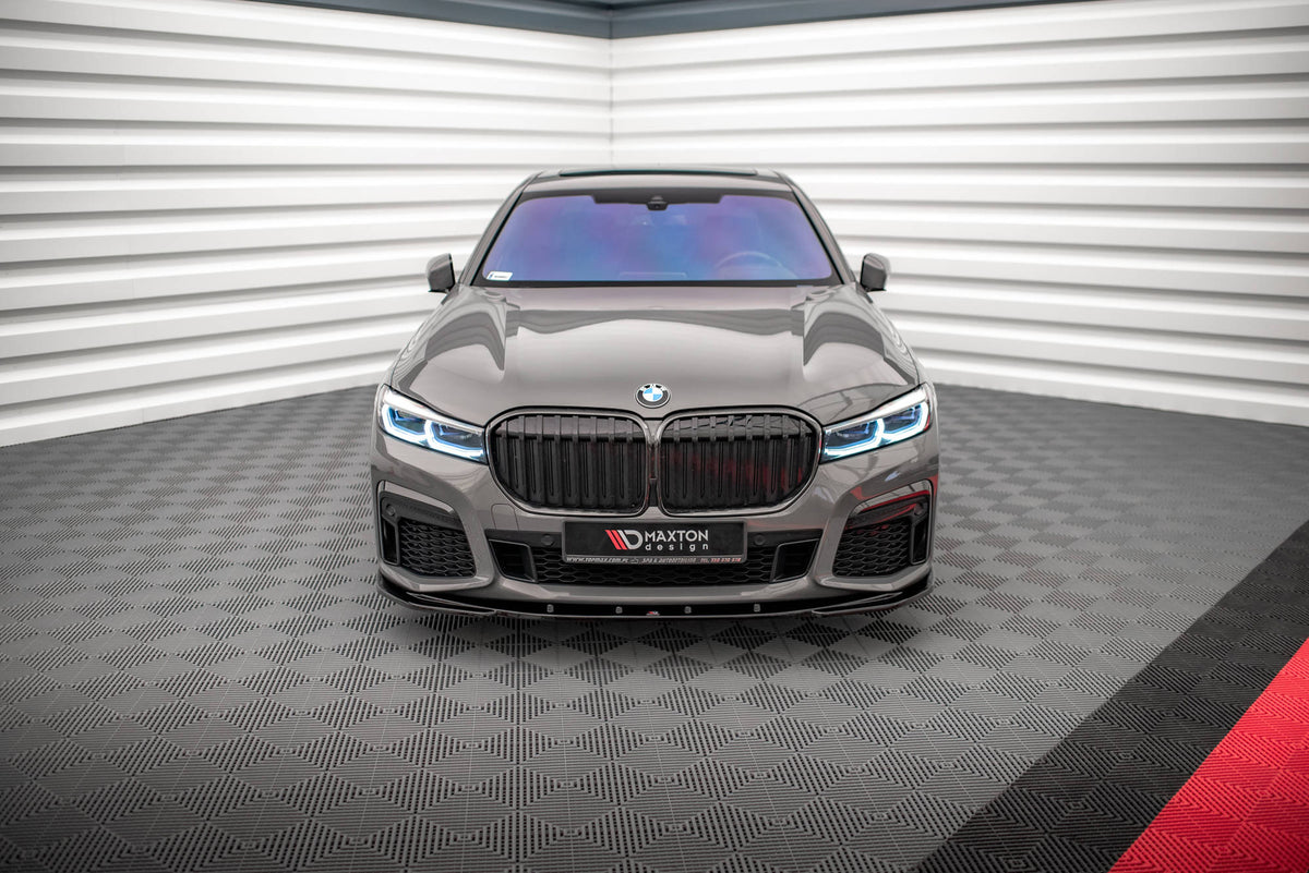 Street+ Spoilerlippe Front Ansatz V.1 passend für BMW 7 M-Paket G11 / G12 Facelift schwarz Hochglanz – Ansicht 1