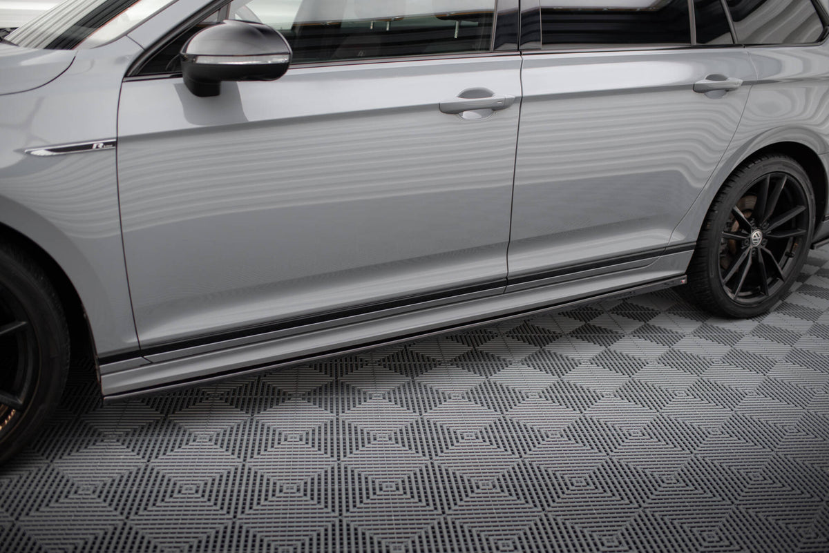 Street+ Seitenschweller Leisten passend für VW Passat R-Line B8 Facelift schwarz Hochglanz – Ansicht 3
