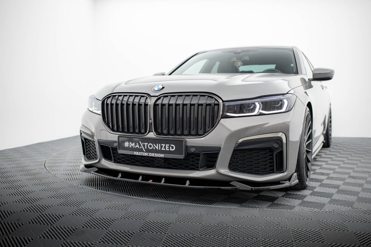 Street+ Spoilerlippe Front Ansatz V.5 passend für BMW 7 M-Paket G11 / G12 Facelift schwarz Hochglanz – Ansicht 3