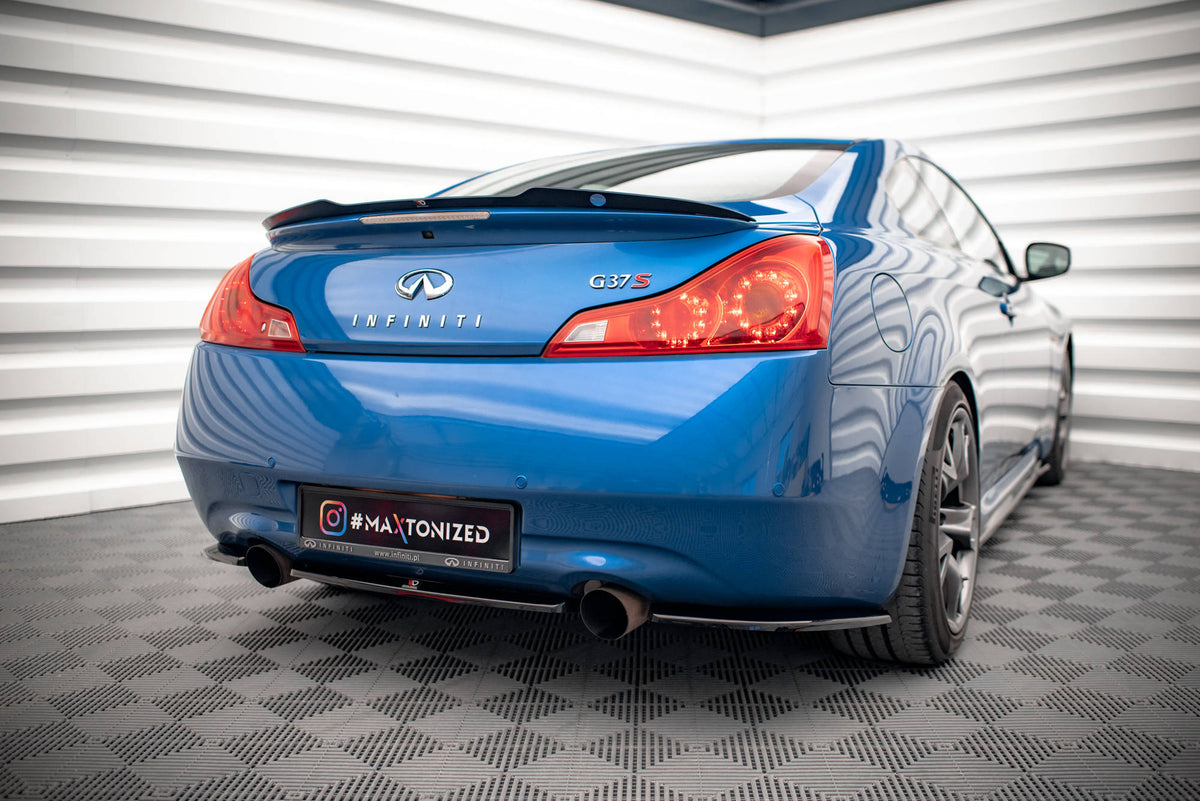 Heckspoiler Lippe Infiniti G37 Coupe schwarz Hochglanz – Ansicht 3