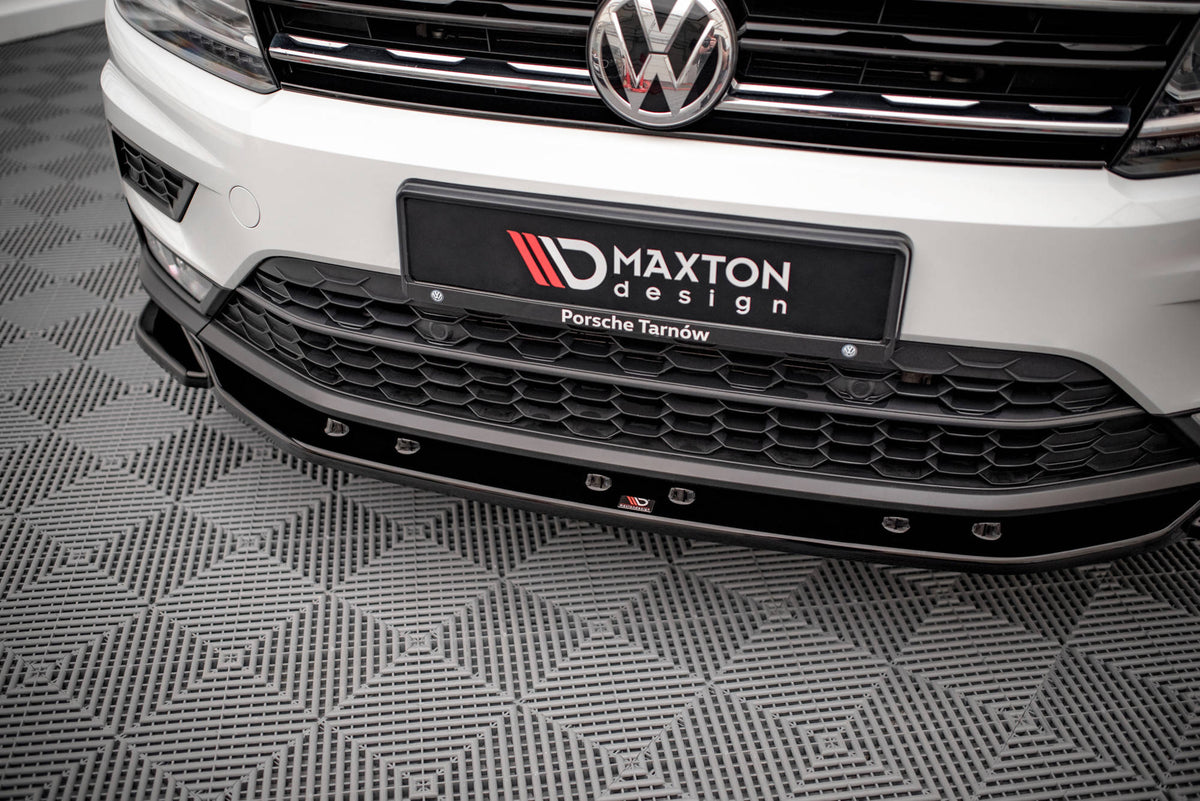 Street+ Spoilerlippe Front Ansatz passend für VW Tiguan Mk2 schwarz Hochglanz – Ansicht 4