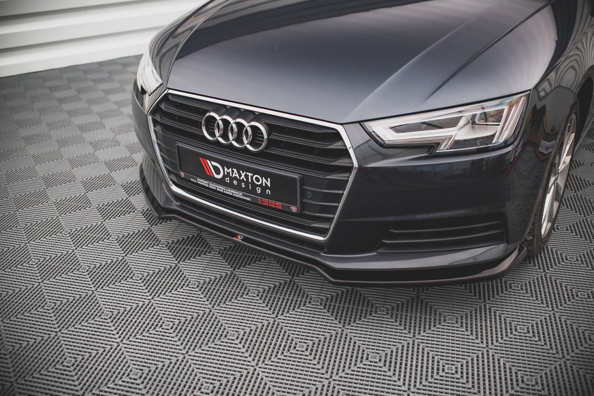Street+ Spoilerlippe Front Ansatz V.2 passend für Audi A4 B9 schwarz Hochglanz – Ansicht 3