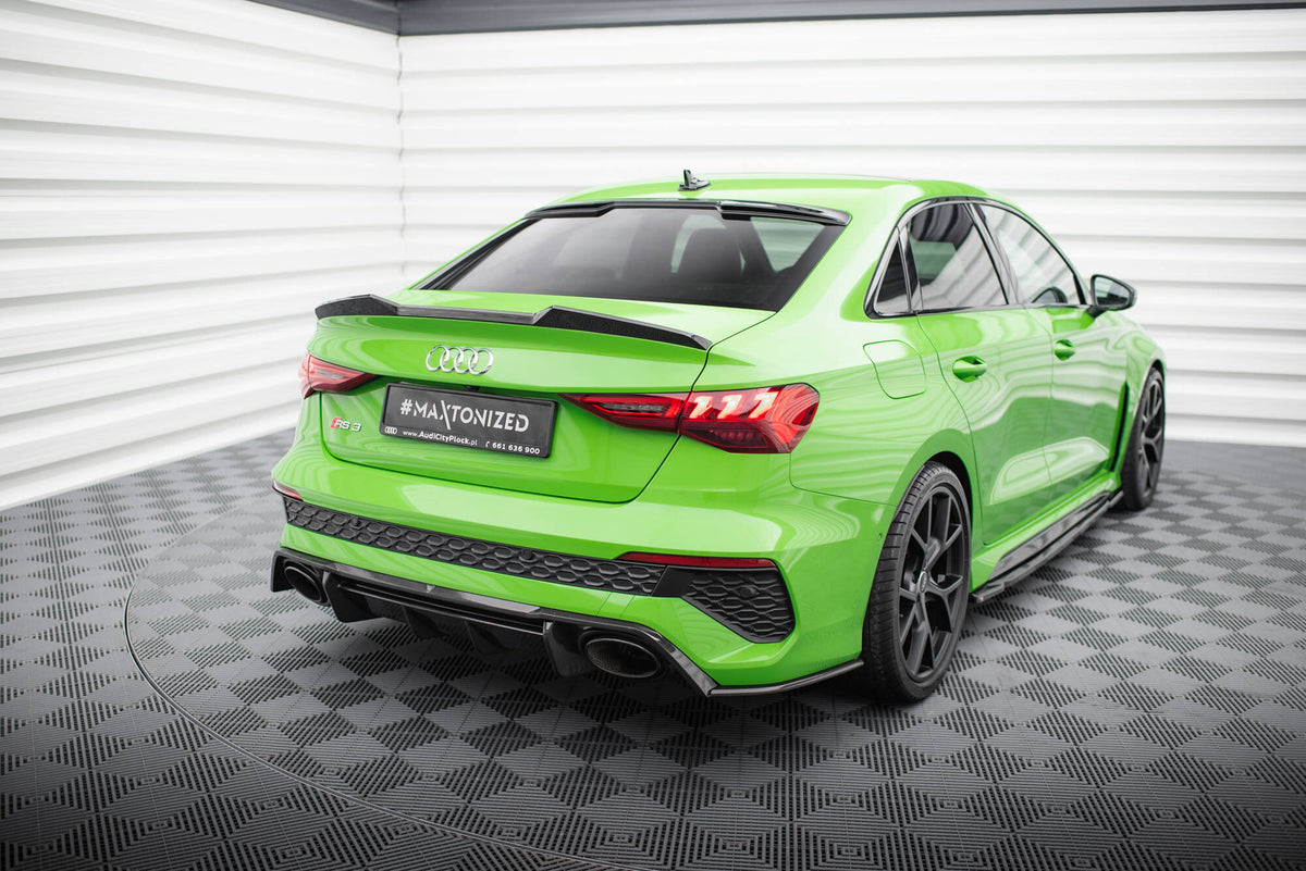 Prepreg Carbon Fiber Heck Ansatz Flaps Diffusor V.2 passend für Audi RS3 Limousine 8Y – Ansicht 3