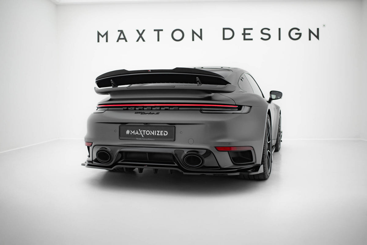 Heckspoiler Lippe Porsche 911 Turbo S Sport Package 992 schwarz Hochglanz – Ansicht 1