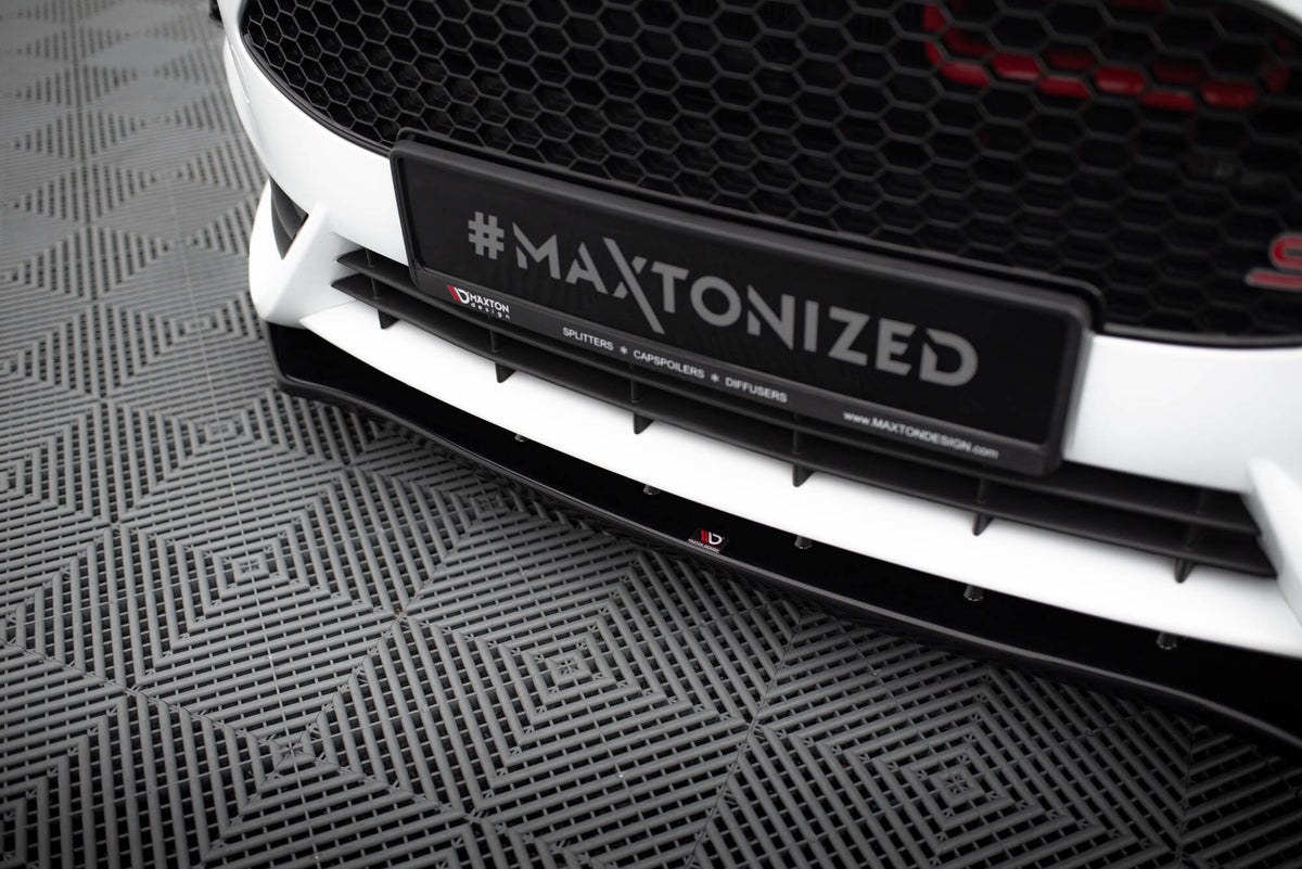 Street+ Spoilerlippe Front Ansatz V.1 passend für Ford Fiesta ST Mk7 FL schwarz Hochglanz – Ansicht 4
