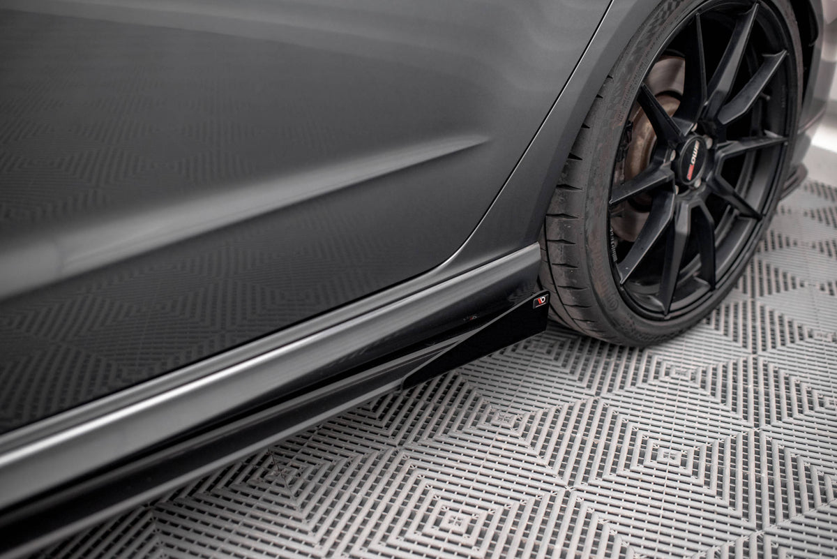 Seitenschweller Flaps passend für Audi S3 / A3 S-Line Sportback 8V Facelift schwarz Hochglanz – Ansicht 4
